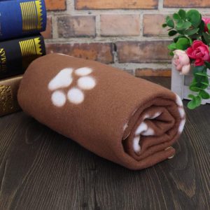 Soft and Warm Paw Print Dog Blanket Soft Warm