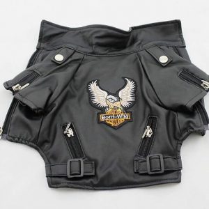 Eagle Design PU Leather Coat All Sizes