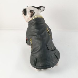 Warm PU Leather Dog Jackets – Large Sizes Available
