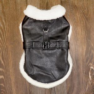 Soft Leather Dog Jacket Coat