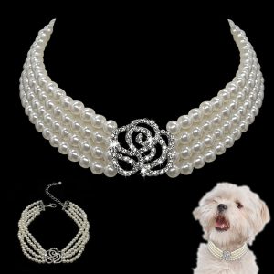 Pearl Dog Necklace Collar