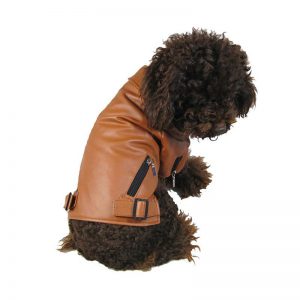 PU Leather Dog Coat